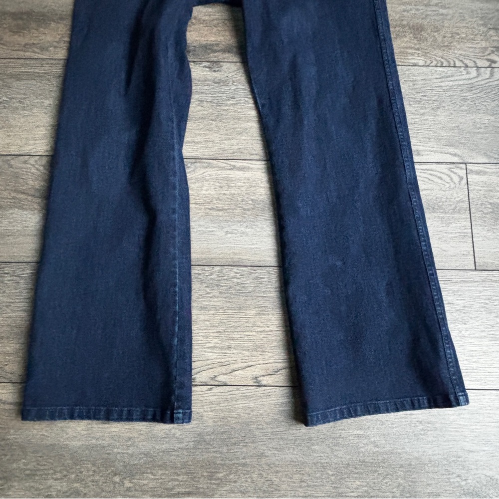 Soft Surroundings Dark Blue Denim Pull On Bootcut Jeans Sz XL - Picture 7 of 11